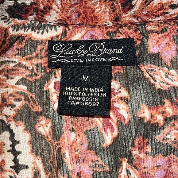 Lucky brand peasant blouse, size medium - Picture 5 of 6